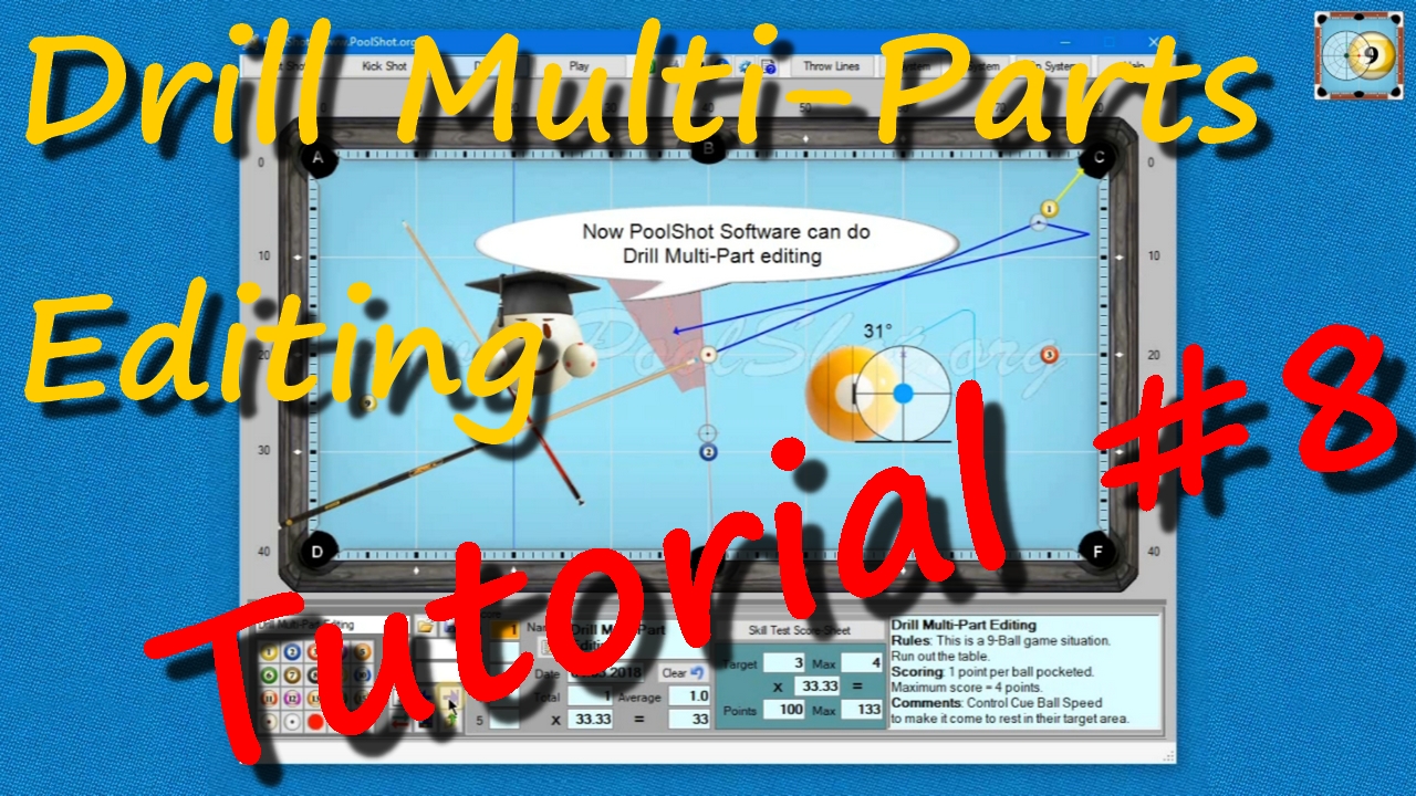 Drill Multi-Parts Editing with PoolShot Software