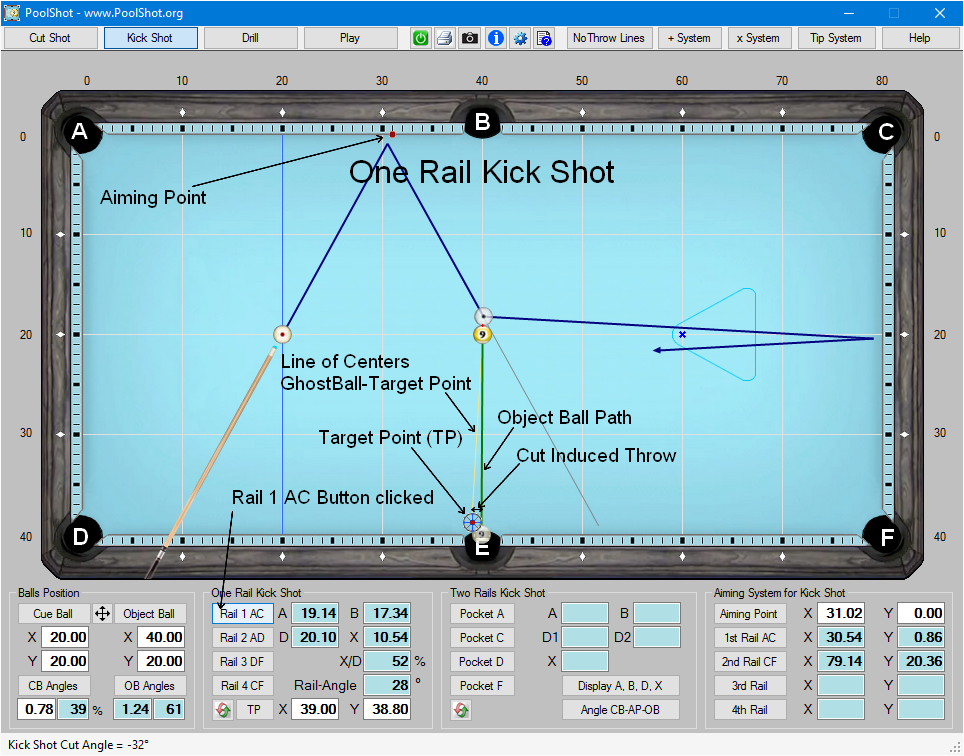 Kick Shot - One Rail Kick Shot Example